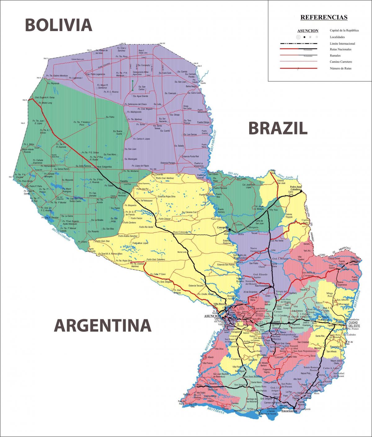 mapa Paraguay