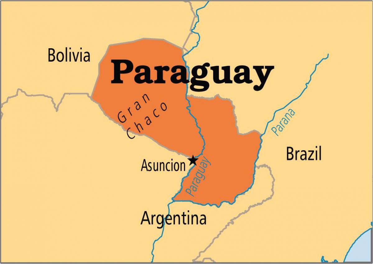 hlavní město Paraguaye mapě