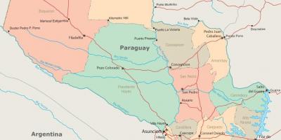 Paraguay asuncion mapě