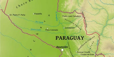 Mapa Paraguay geografie