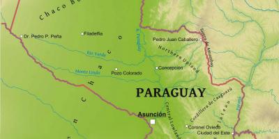Mapa Paraguay geografie