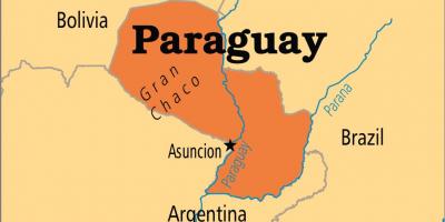 Hlavní město Paraguaye mapě