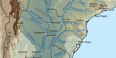 Mapa Paraguay river