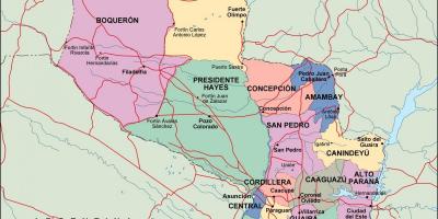 Mapa politického Paraguay